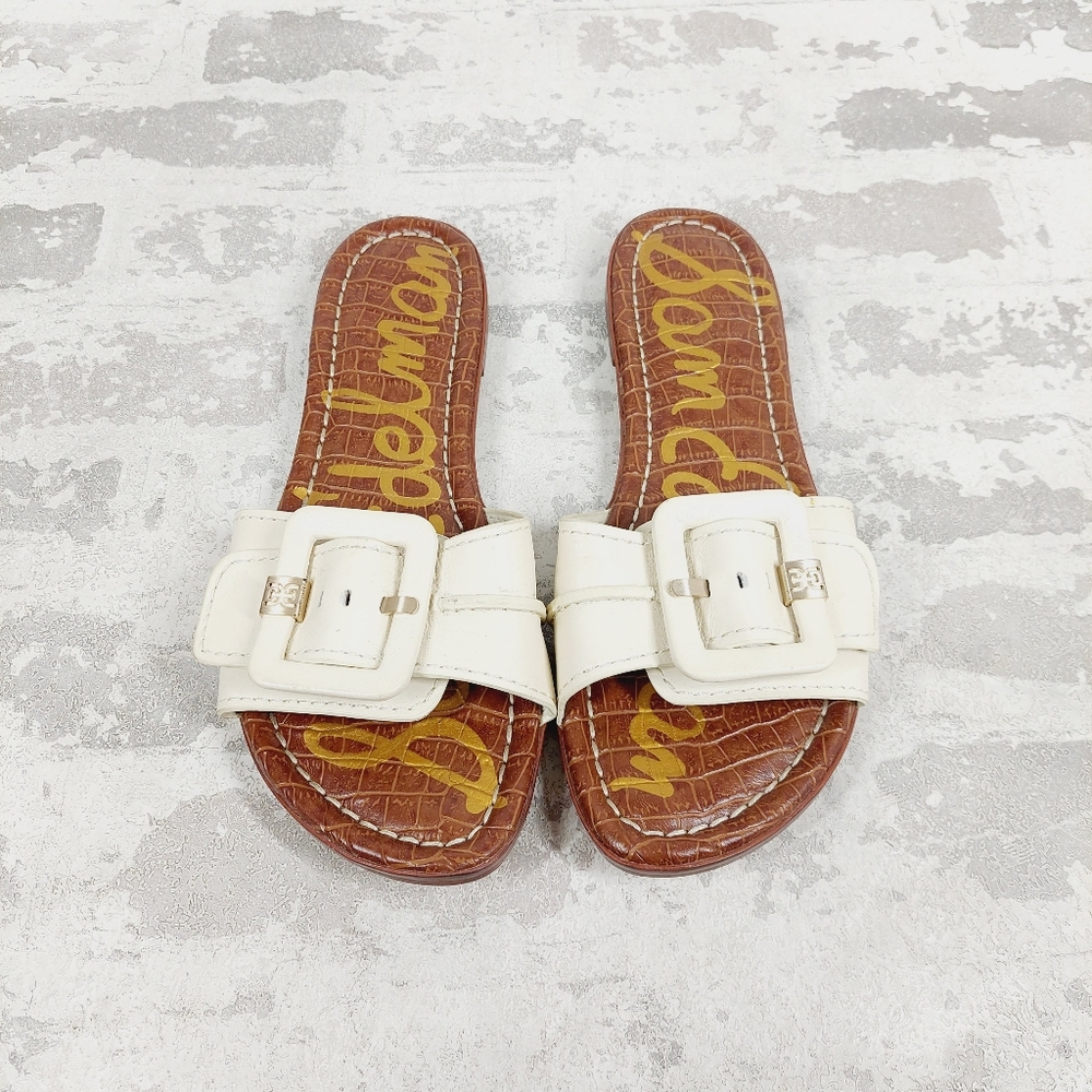 Sam Edelman White Slide Sandals